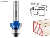 ЗУБР 17.3 x 8 мм, радиус 2.4 мм, фреза кромочная калевочная №1, Профессионал (28701-17.3)
