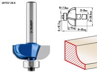 ЗУБР 28.6 x 11 мм, радиус 7.9 мм, фреза кромочная калевочная №2, Профессионал (28702-28.6)