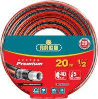 RACO PREMIUM, 1/2″, 20 м, 40 атм, пятислойный, усиленный двумя слоями армирования, поливочный шланг (40300-1/2-20)