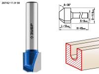 ЗУБР 11.9 x 13 мм, фреза пазовая фасонная №3, Профессионал (28742-11.9-30)