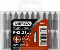 MIRAX PH2, 25 мм, 20 шт, биты (26251-2-25-20)