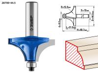 ЗУБР 44.5 x 21.5 мм, радиус 15.9 мм, фреза кромочная калевочная №1, Профессионал (28700-44.5)