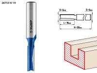 ЗУБР 6 x 19 мм, хвостовик 8 мм, фреза пазовая прямая, Профессионал (28753-6-19)