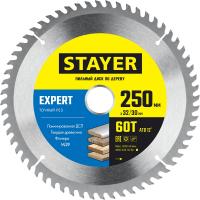 STAYER Expert, 250 x 32/30 мм, 60Т, точный рез, пильный диск по дереву (3682-250-32-60)