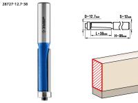 ЗУБР 12.7 x 38 мм, хвостовик 12 мм, фреза кромочная с нижним подшипником, Профессионал (28727-12.7-38)