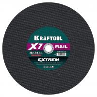 KRAFTOOL X7-EXTREM RAIL 350x4.0 / 25.4 мм по Ж/Д рельсам отрезной диск для бензореза (36258-350-4.0)