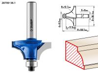 ЗУБР 38.1 x 17.5 мм, радиус 12.7 мм, фреза кромочная калевочная №1, Профессионал (28700-38.1)
