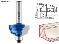 ЗУБР 28.6 x 16 мм, радиус 6.3 мм, фреза кромочная калевочная №7, Профессионал (28709-28.6)