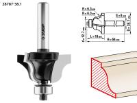 ЗУБР 38.1 x 19 мм, радиус 6.3 мм, фреза кромочная калевочная №4, Профессионал (28787-38.1)