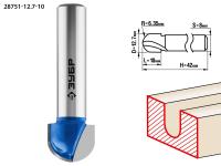 ЗУБР 12.7 x 10 мм, радиус 6.35 мм, фреза пазовая галтельная, Профессионал (28751-12.7-10)