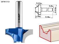 ЗУБР 31.8 x 16 мм, радиус 9.5 мм, фреза пазовая фасонная №1, Профессионал (28740-31.8)