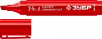 ЗУБР МП-300К 2-5 мм, клиновидный, красный, Перманентный маркер, ПРОФЕССИОНАЛ (06323-3)