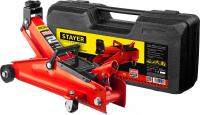 STAYER R-28 RED FORCE, в кейсе, 2 т, 130 - 350 мм, подкатной домкрат для легковых а/м, Professional (43153-2-K)