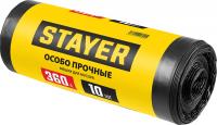 STAYER HEAVY DUTY, 360 л, 10 шт, черные, особопрочные, строительные мусорные мешки (39157-360)