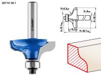 ЗУБР 38.1 x 15 мм, радиус 6.3 мм, фреза кромочная калевочная №8, Профессионал (28710-38.1)