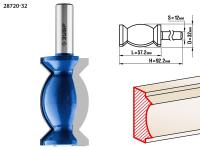ЗУБР 32 x 57 мм, хвостовик 12 мм, фреза кромочная фигурная №9, Профессионал (28720-32)