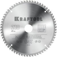 KRAFTOOL Multi Material, 210 х 30 мм, 64Т, пильный диск по алюминию (36953-210-30)