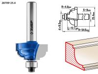 ЗУБР 25.4 x 13 мм, радиус 4.8 мм, фреза кромочная калевочная №7, Профессионал (28709-25.4)