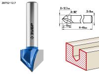 ЗУБР 12.7 x 13 мм, угол 90° мм, фреза пазовая галтельная V-образная, Профессионал (28752-12.7)