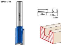 ЗУБР 12 x 19 мм, хвостовик 8 мм, фреза пазовая прямая с нижними подрезателями, Профессионал (28755-12-19)
