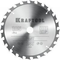 KRAFTOOL Fast, 185 х 20 мм, 24Т, пильный диск по дереву (36950-185-20)