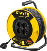 STAYER MS-315, ПВС, 3 x 1.5 мм2, 50 м, 3500 Вт, силовой удлинитель на катушке (55078-50)