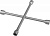 STAYER MAXCross, 17-19-22-13/16″, баллонный ключ-крест (2755-H4)